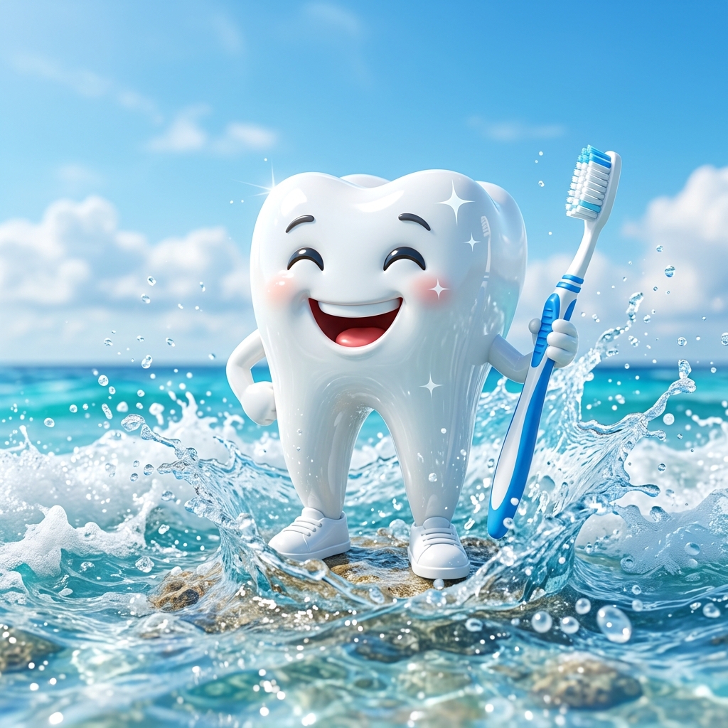 3D Smiling Tooth Character